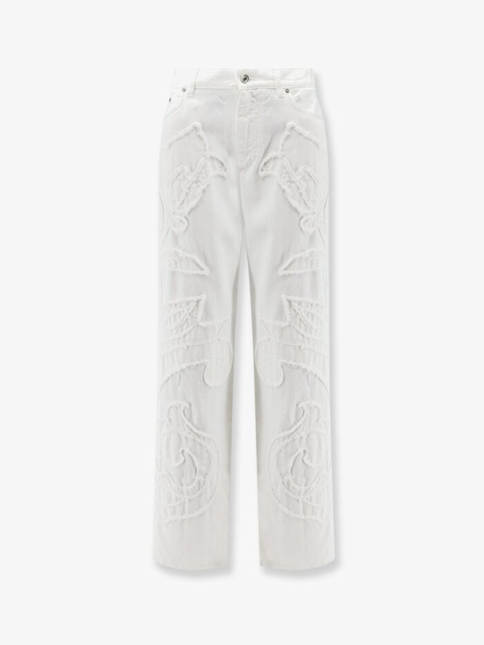 Dolce & Gabbana Boyfriend Denim Trousers With Embroidery