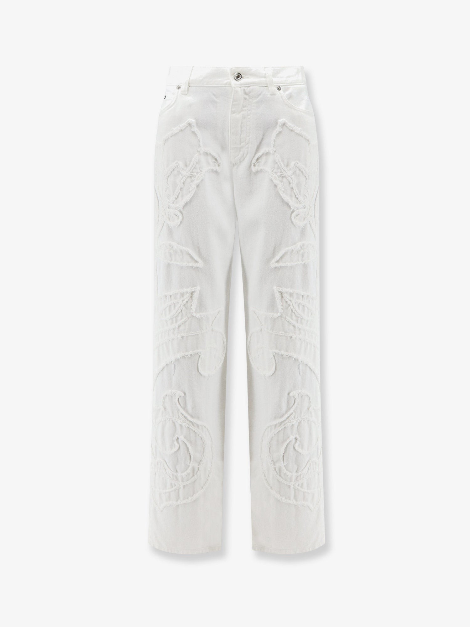 Dolce & Gabbana Boyfriend Denim Trousers With Embroidery