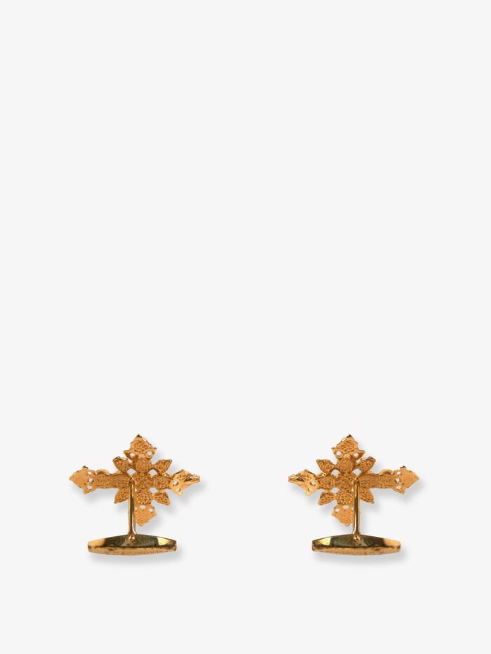 Dolce & Gabbana Brass Cufflinks With Crystals