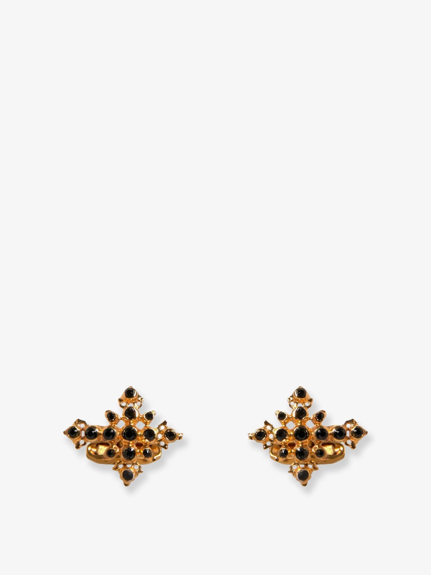 Dolce & Gabbana Brass Cufflinks With Crystals