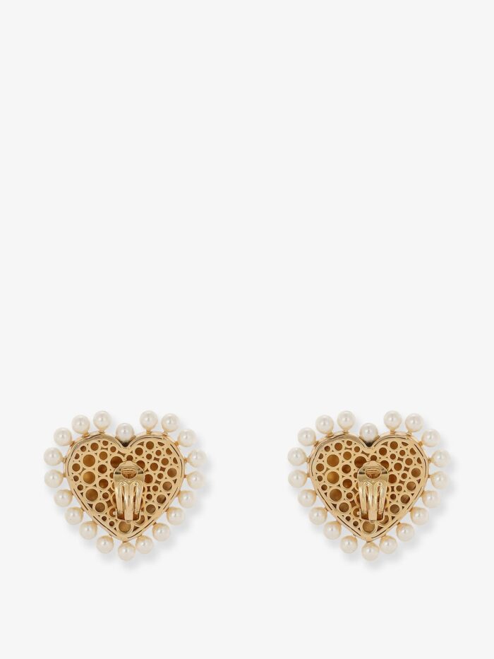 Dolce & Gabbana Brass Earrings With Bead Detail