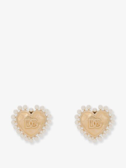 Dolce & Gabbana Brass Earrings With Bead Detail