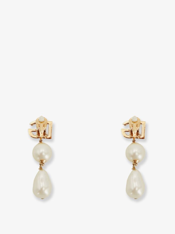 Dolce & Gabbana Brass Earrings With DG Logo