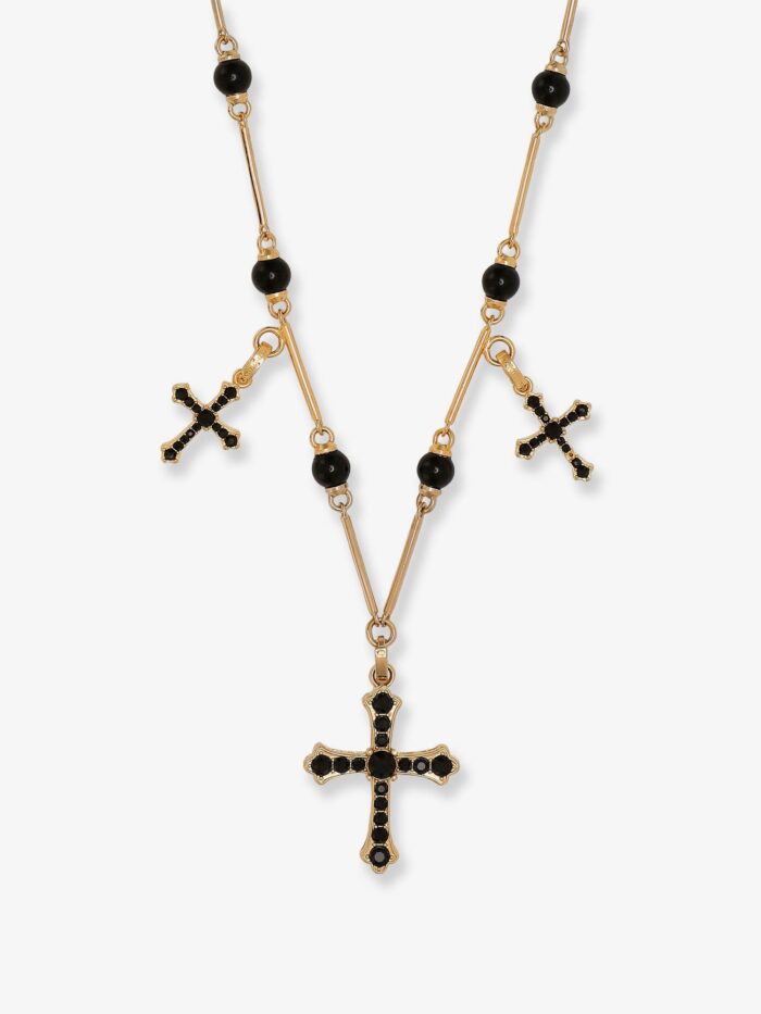 Dolce & Gabbana Brass Rosary With Cross Charms