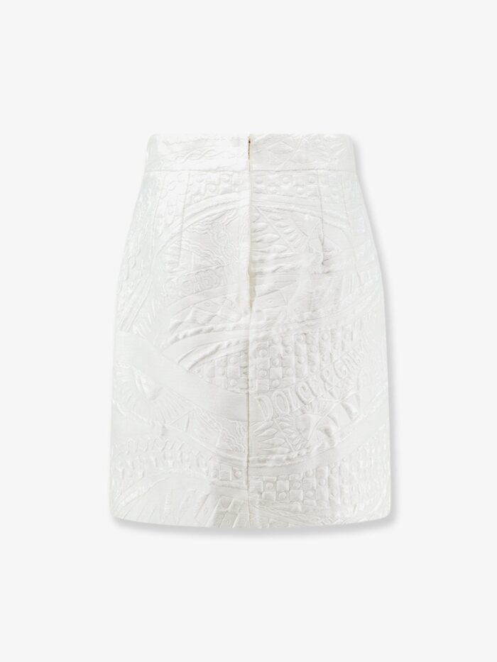 Dolce & Gabbana Brocade Skirt With DG Logo