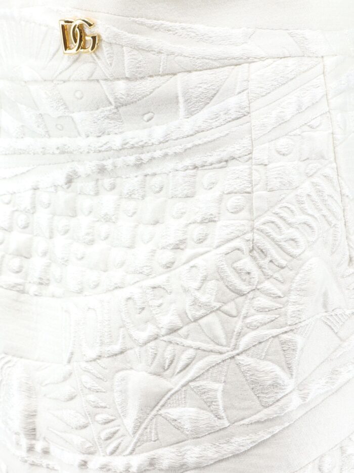 Dolce & Gabbana Brocade Skirt With DG Logo