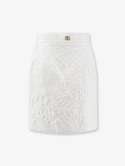 Dolce & Gabbana Brocade Skirt With DG Logo