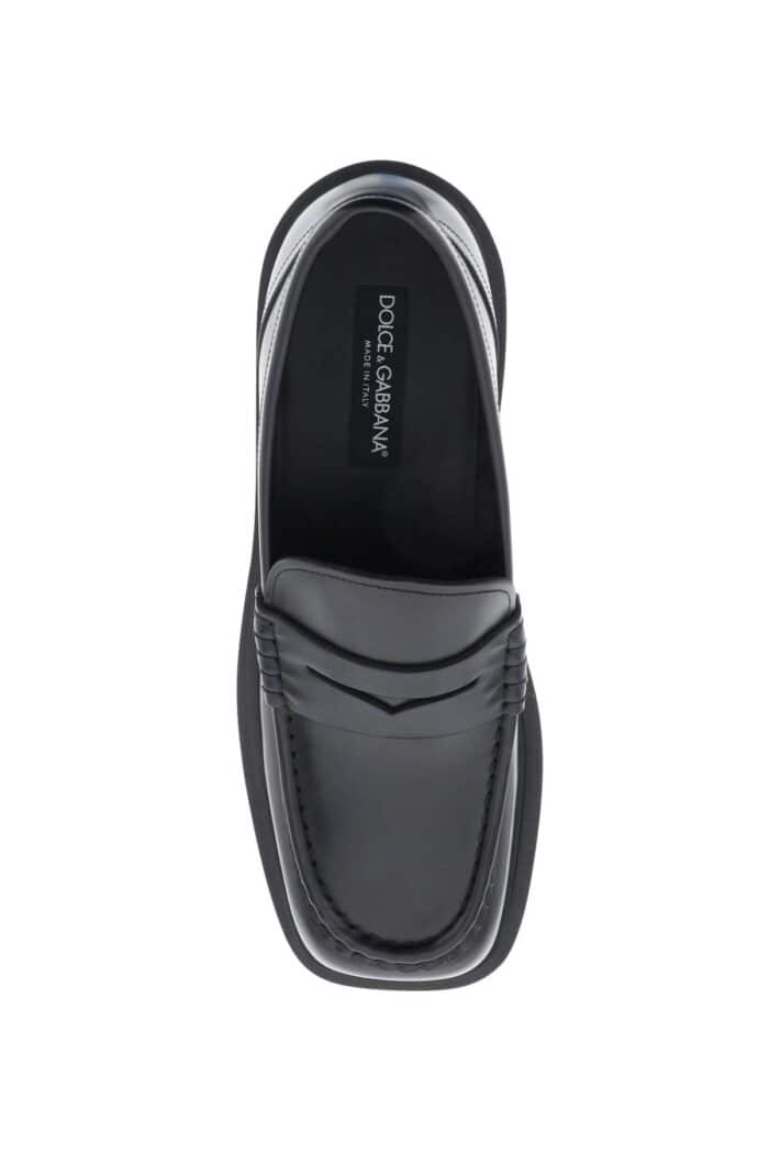 Dolce & Gabbana Brushed Leather Loafers