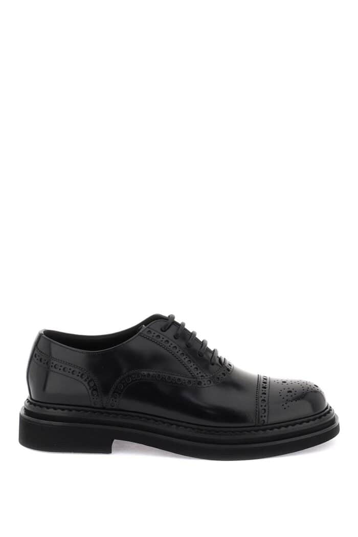 DOLCE & GABBANA Brushed Leather Oxford Lace-ups