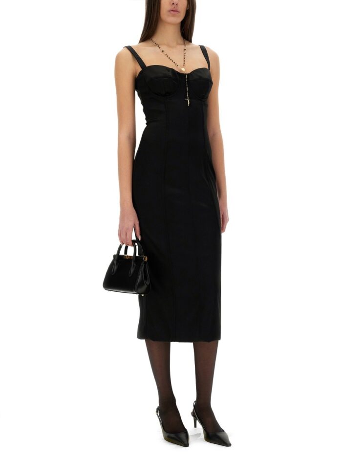 Dolce & Gabbana BUSTIER LONGUETTE DRESS WITH BRA