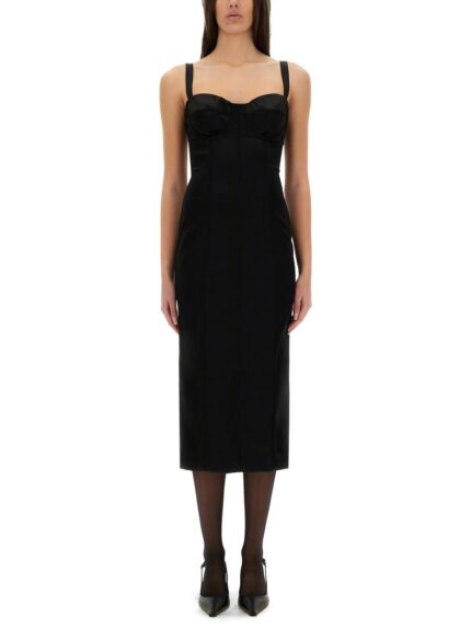 Dolce & Gabbana BUSTIER LONGUETTE DRESS WITH BRA