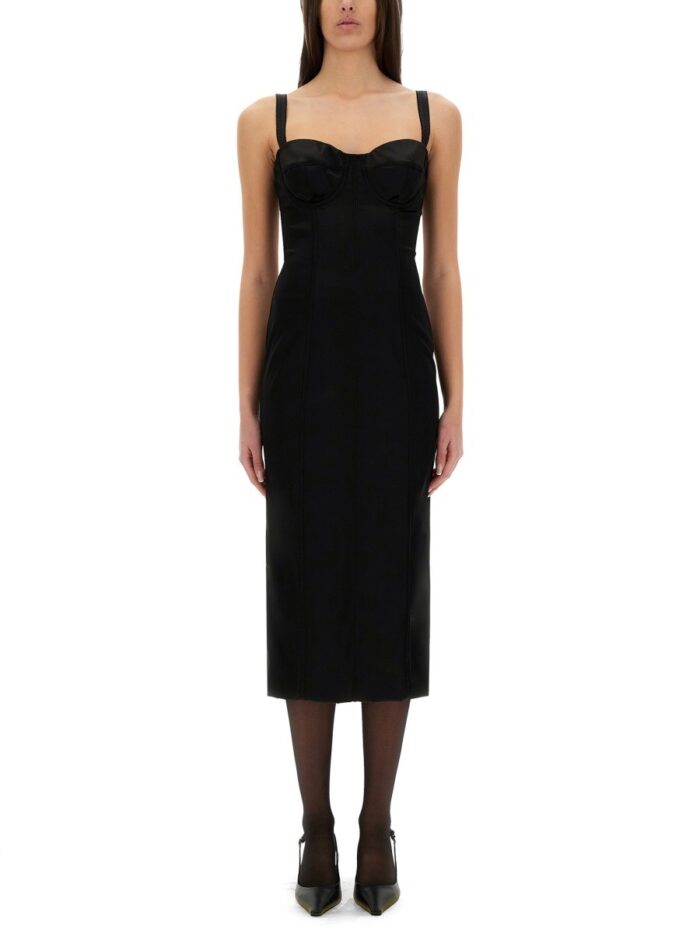 Dolce & Gabbana BUSTIER LONGUETTE DRESS WITH BRA