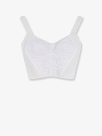 Dolce & Gabbana Bustier Top With Lace Inserts