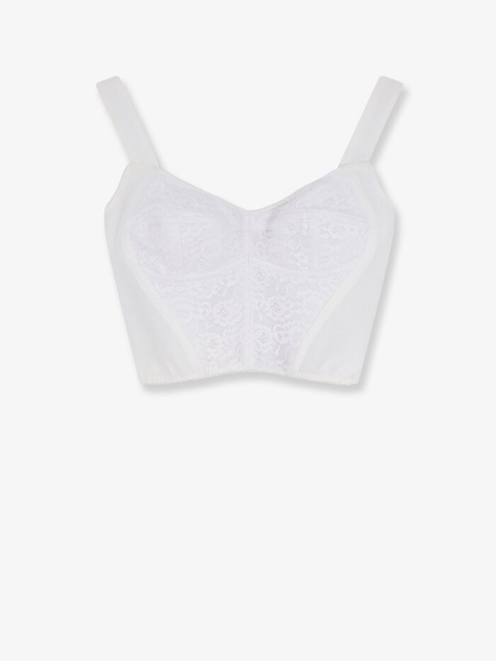 Dolce & Gabbana Bustier Top With Lace Inserts