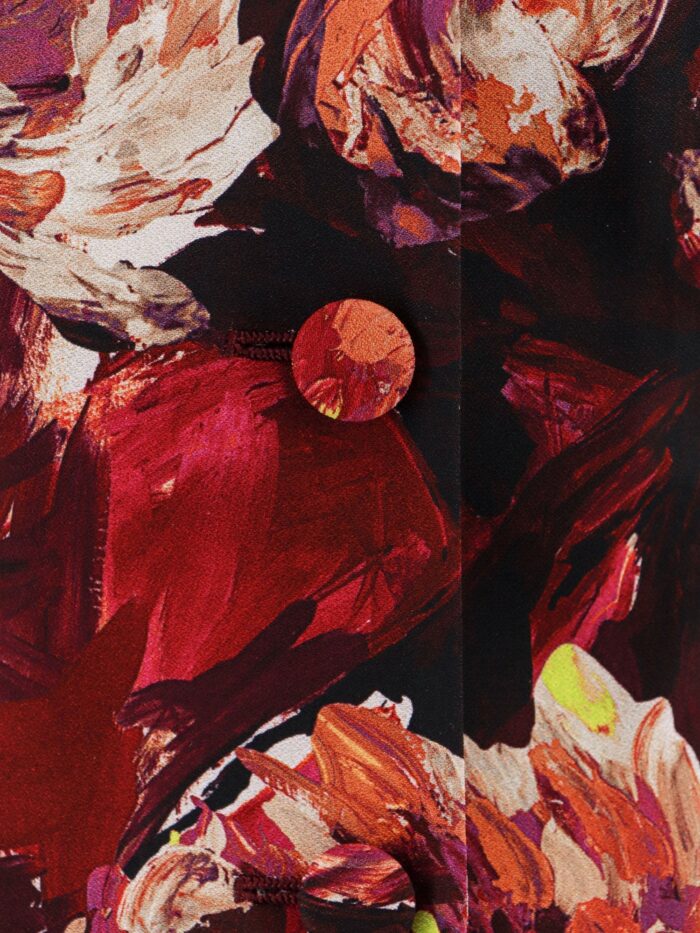 Dolce & Gabbana Cady Blazer With Peonie Flower Print