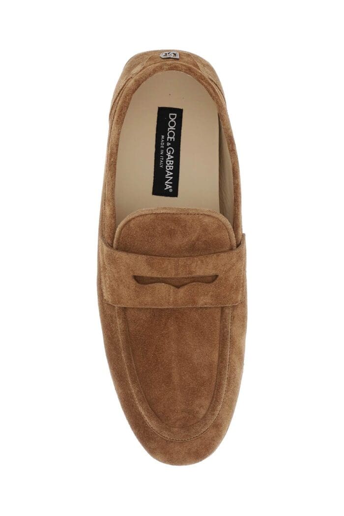 DOLCE & GABBANA Calf Suede Driver Shoe