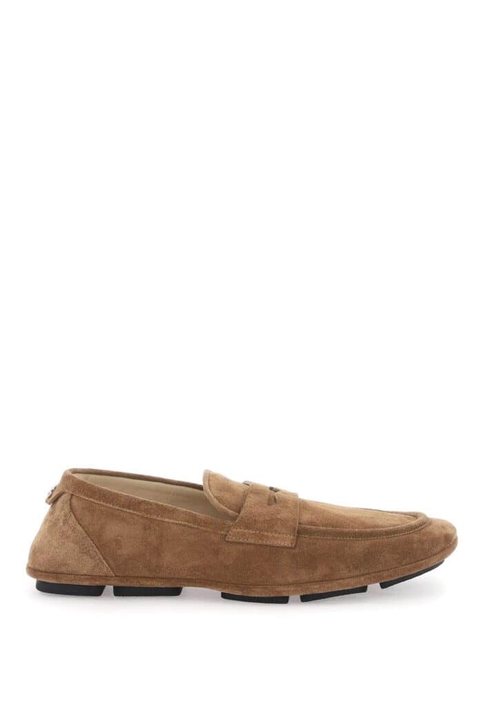 DOLCE & GABBANA Calf Suede Driver Shoe