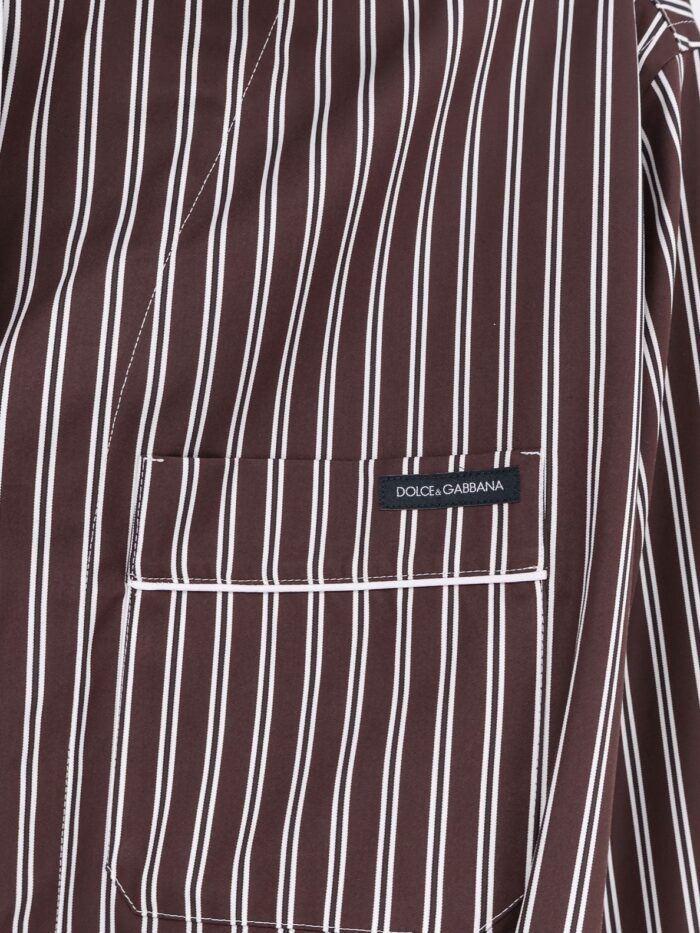 Dolce & Gabbana Camicia Pigiama Vanity In Popeline