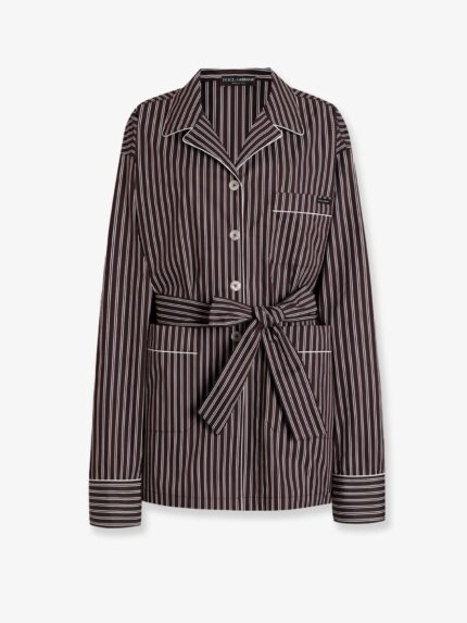 Dolce & Gabbana Camicia Pigiama Vanity In Popeline
