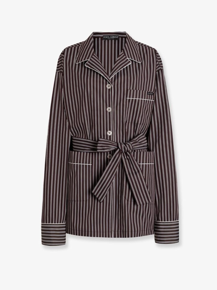 Dolce & Gabbana Camicia Pigiama Vanity In Popeline
