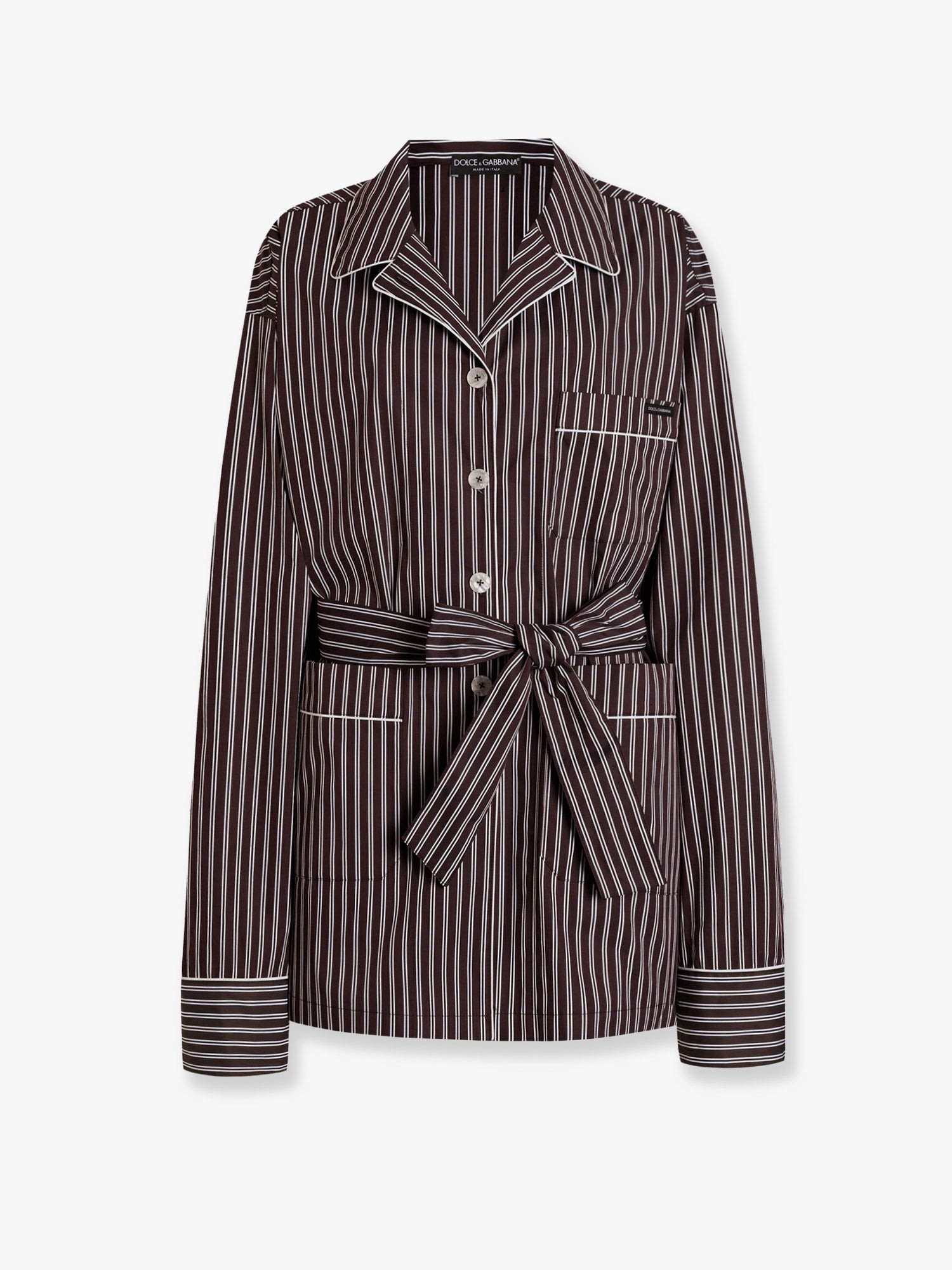 Dolce & Gabbana Camicia Pigiama Vanity In Popeline