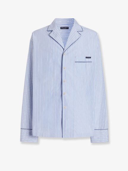 Dolce & Gabbana Camicia Vanity In Cotone E Seta Con Motivo A Righe