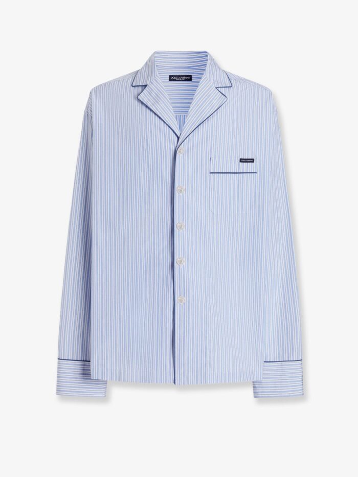 dolce & gabbana camicia vanity in cotone e seta con motivo a righe Dolce & Gabbana Camicia Vanity In Cotone E Seta Con Motivo A Righe
