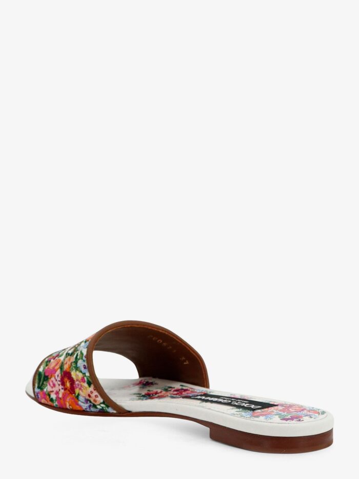 Dolce & Gabbana Canvas Sandals With All-over Embroidery