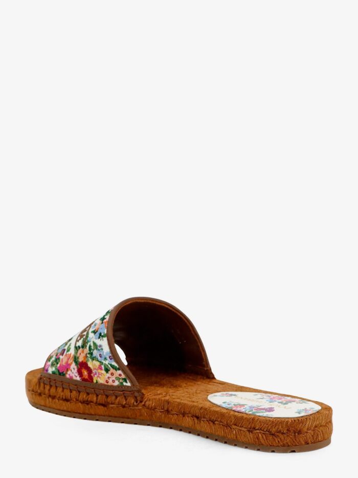 Dolce & Gabbana Canvas Sandals With Embroidered Logo On The Front
