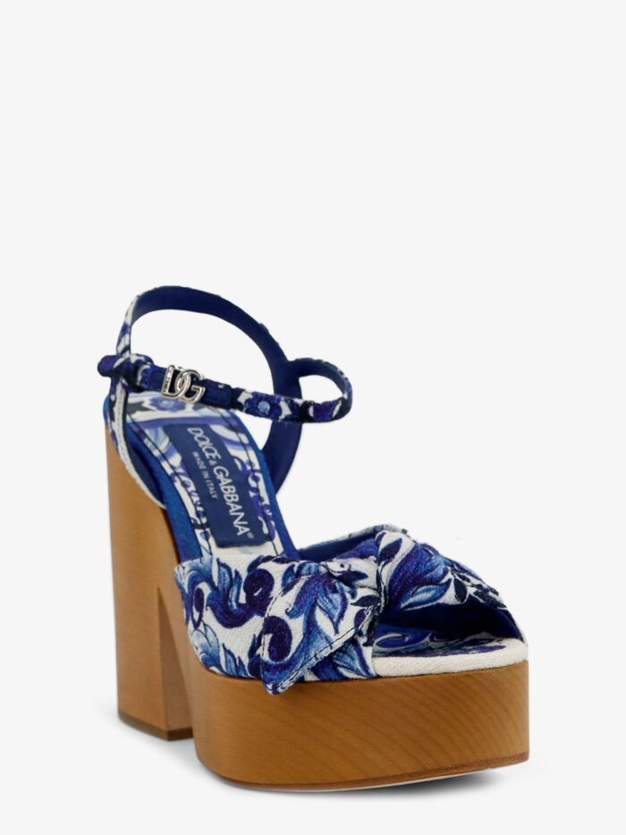 Dolce & Gabbana Canvas Sandals With Maiolica Print