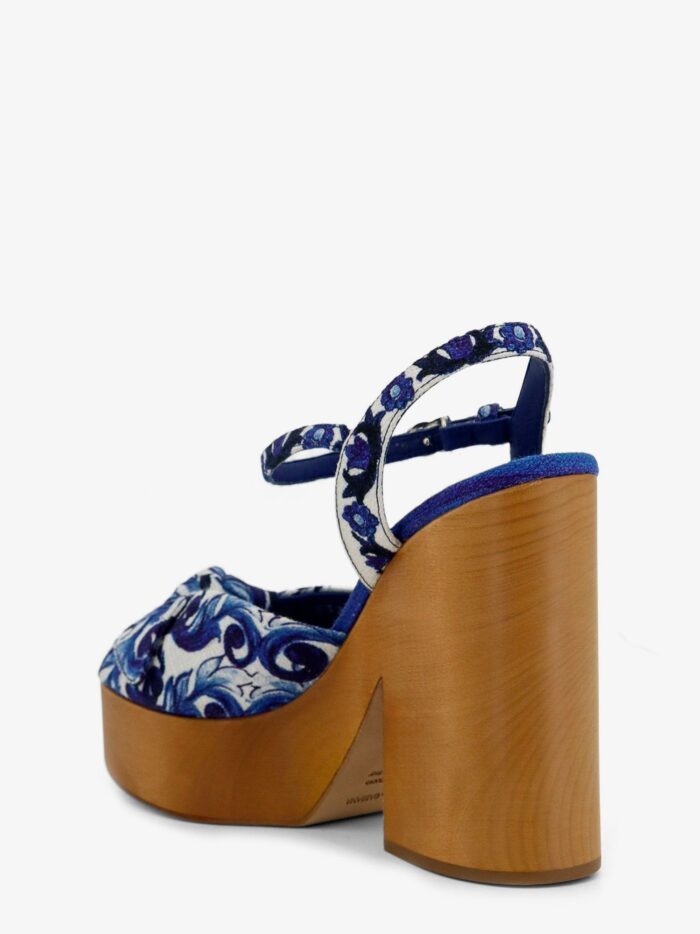 Dolce & Gabbana Canvas Sandals With Maiolica Print