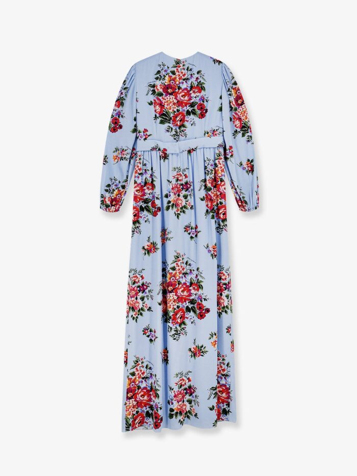 Dolce & Gabbana Charmeuse Dress With Mazzo Di Fiori Print