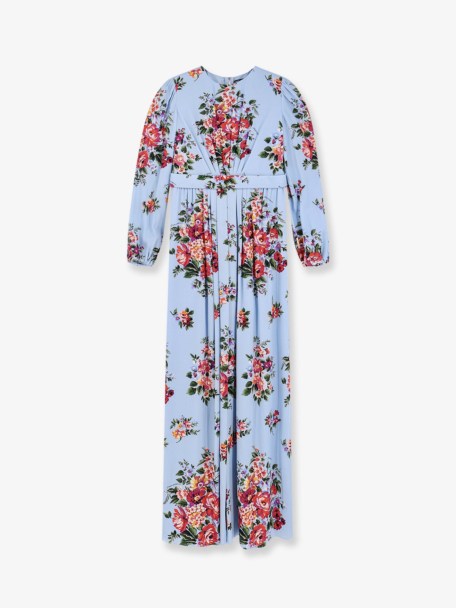 Dolce & Gabbana Charmeuse Dress With Mazzo Di Fiori Print