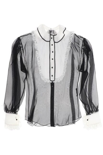 DOLCE & GABBANA Chiffon Blouse With Plastr