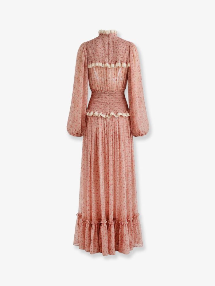 Dolce & Gabbana Chiffon Dress With Roselline Print