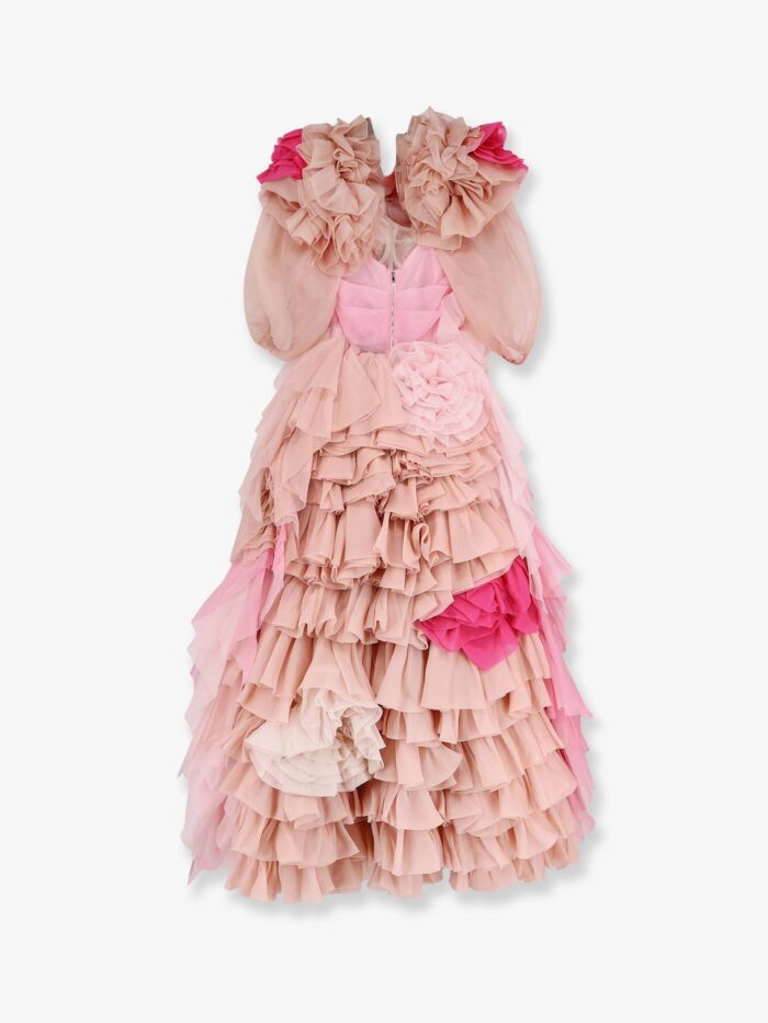 Dolce & Gabbana Chiffon Long Dress With Bustier