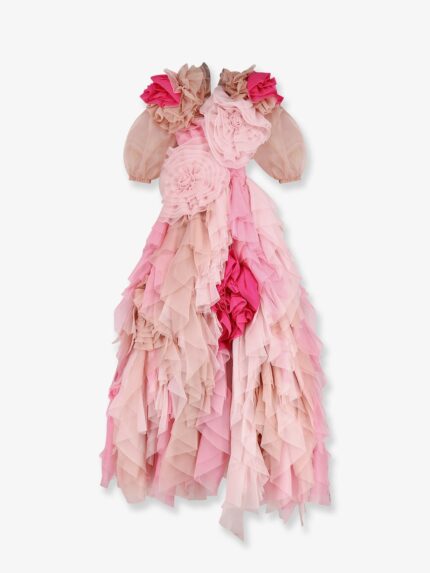 Dolce & Gabbana Chiffon Long Dress With Bustier