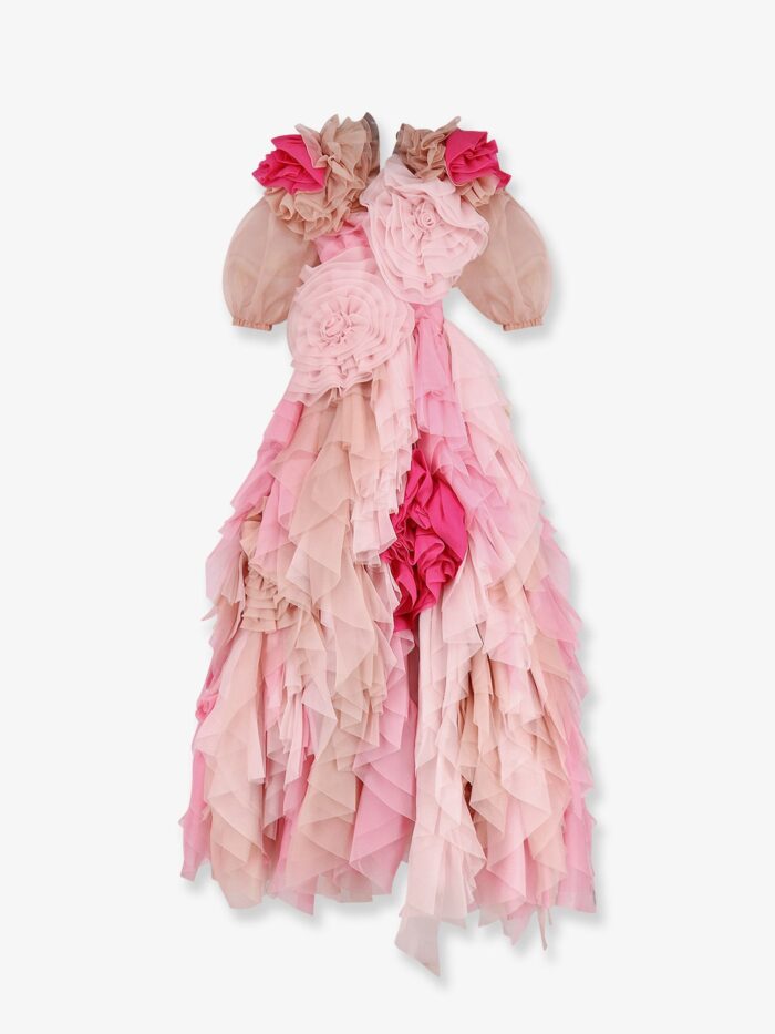 Dolce & Gabbana Chiffon Long Dress With Bustier
