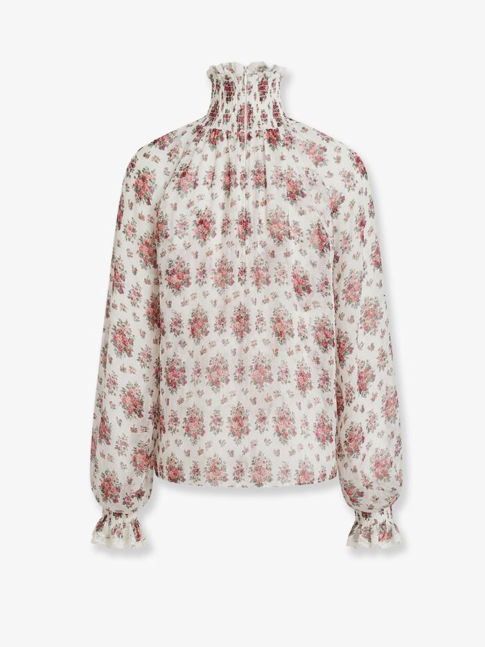 Dolce & Gabbana Chiffon Shirt With A Mazzolini Di Fiori