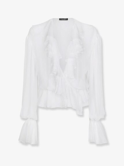 Dolce & Gabbana Chiffon Shirt With Volant