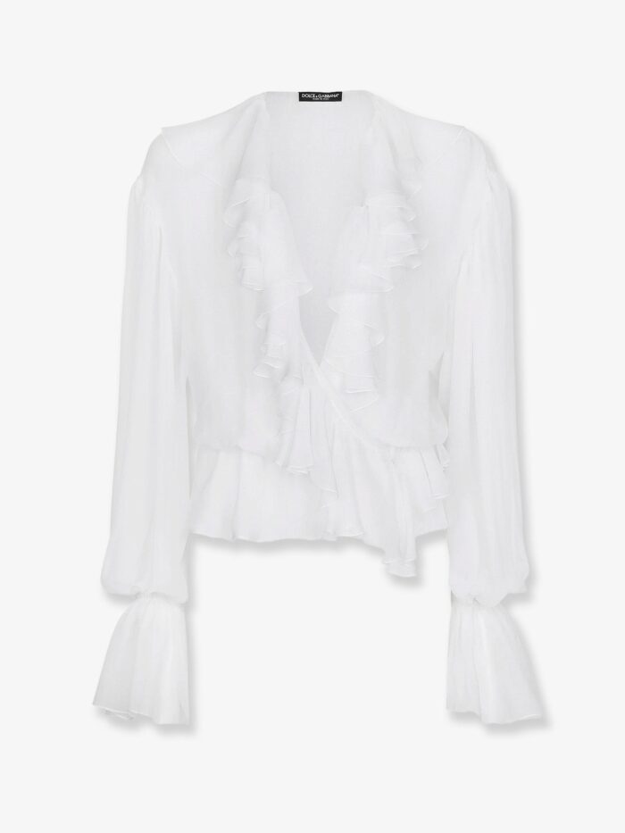 Dolce & Gabbana Chiffon Shirt With Volant