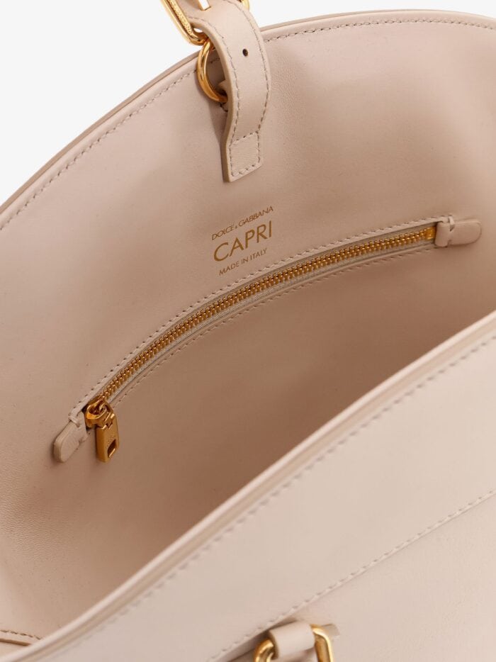 Dolce & Gabbana Coffa Capri Leather Shoulder Bag
