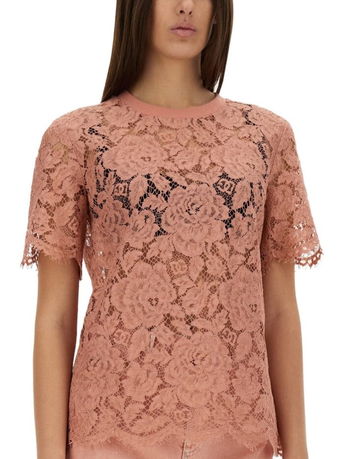 Dolce & Gabbana CORDONETTO LACE T-SHIRT