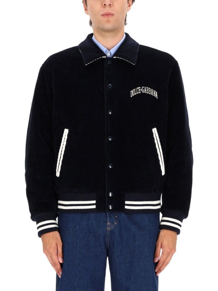 dolce & gabbana corduroy bomber jacket Dolce & Gabbana CORDUROY BOMBER JACKET