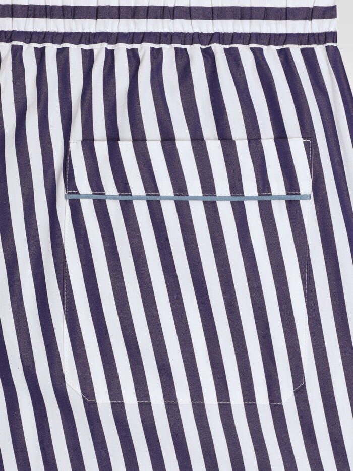 Dolce & Gabbana Cotton And Silk Trousers With Striped Motif