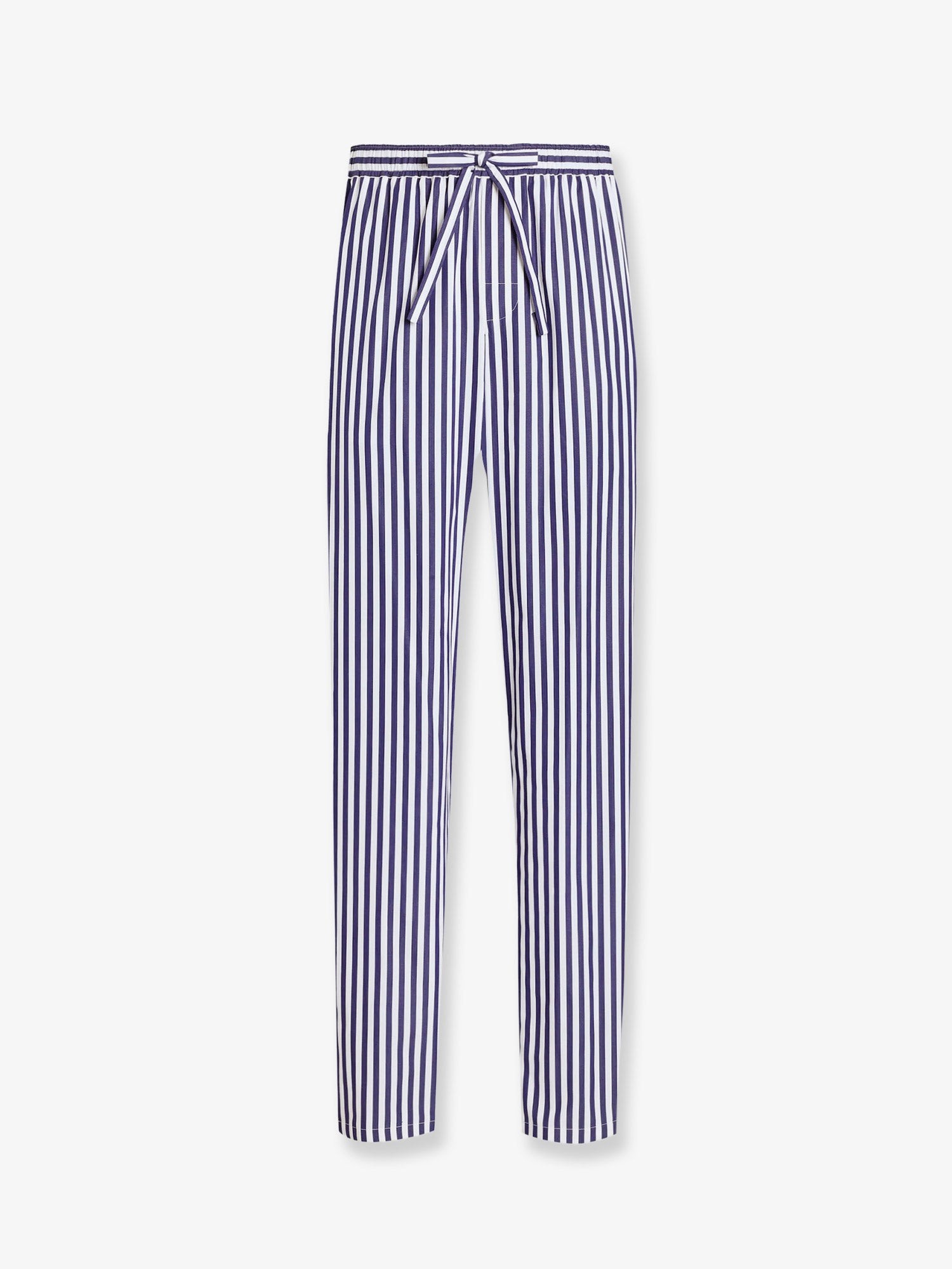 Dolce & Gabbana Cotton And Silk Trousers With Striped Motif