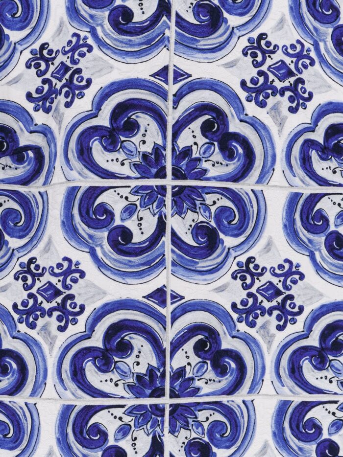 Dolce & Gabbana Cotton And Viscose Dress With Maiolica Print