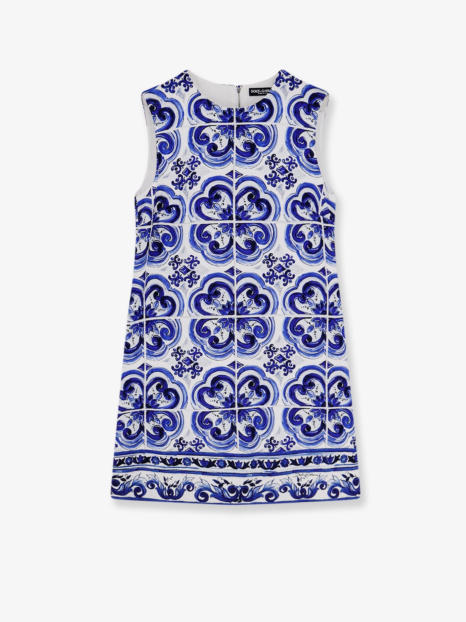 Dolce & Gabbana Cotton And Viscose Dress With Maiolica Print