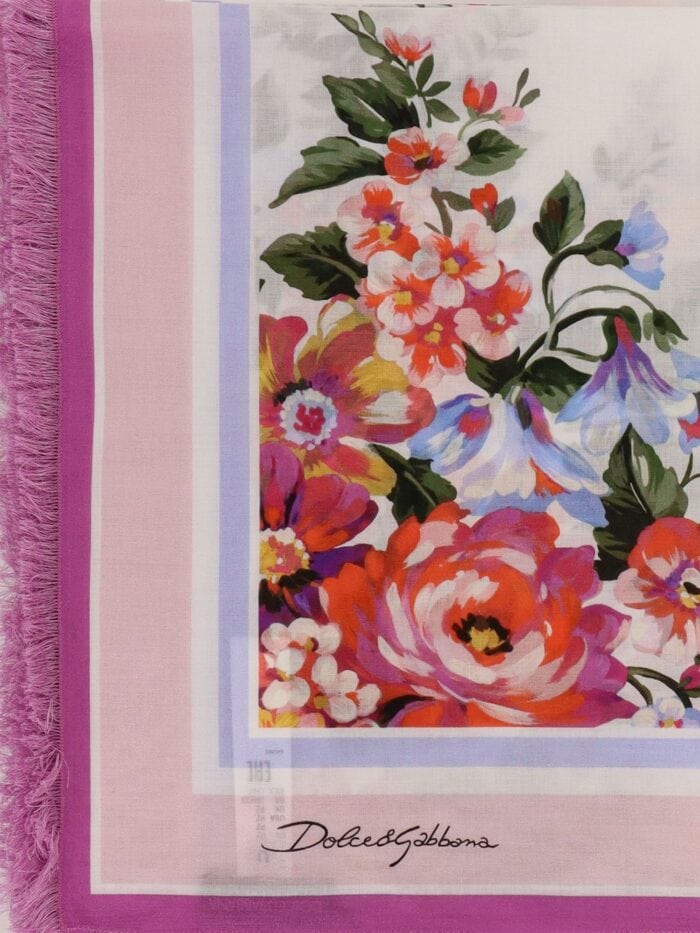Dolce & Gabbana Cotton Beach Wrap With Floral Print