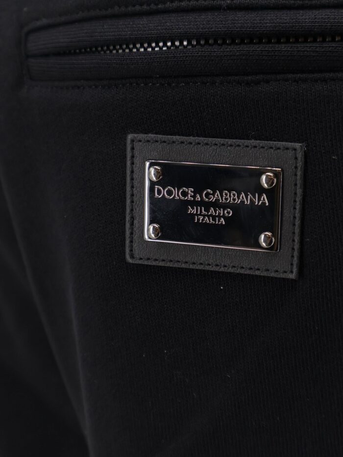 Dolce & Gabbana Cotton Bermuda Shorts With Metal Logo Patch